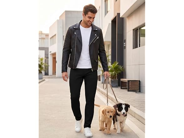 Wulful Men (38W x 32L) Slim Skinny Stretch Pants