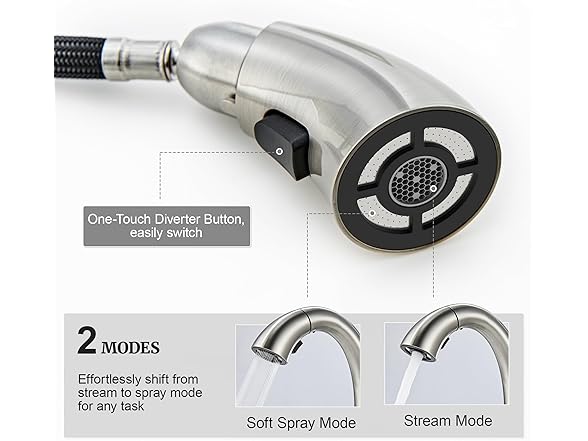 Brushed Nickel Pull Down Faucet