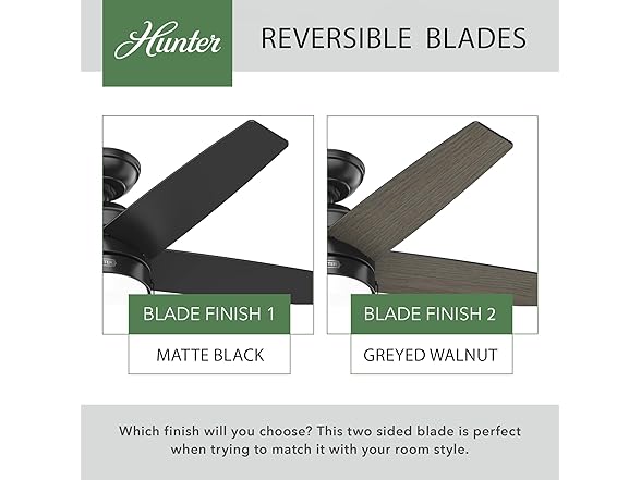 Hunter Fan 44" Matte Black Indoor Ceiling Fan