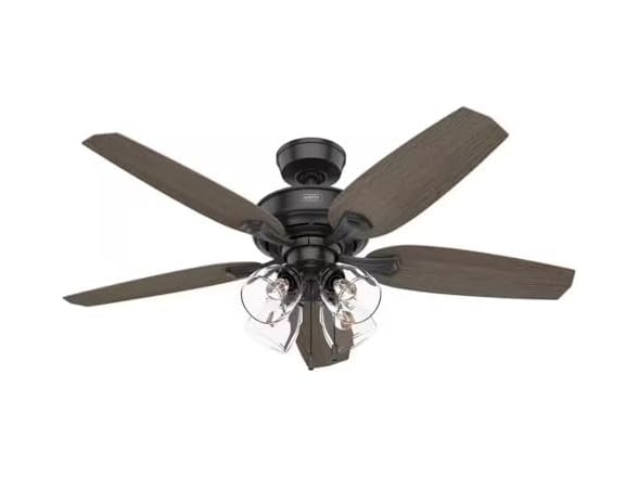 Hunter Ceiling Fan 52 inch Traditional Matte Black