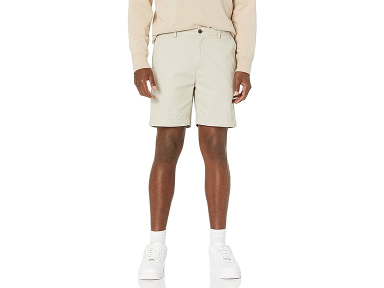 Amazon Essentials Men's Slim-Fit 7" Chino Short, Stone, 36