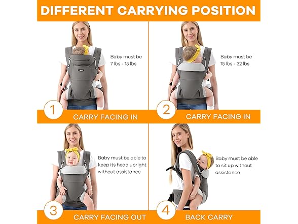 Baby Carrier with Waist Support Mesh