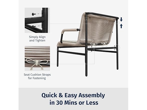 EAST OAK East Oak 3-Piece Patio Furniture Set