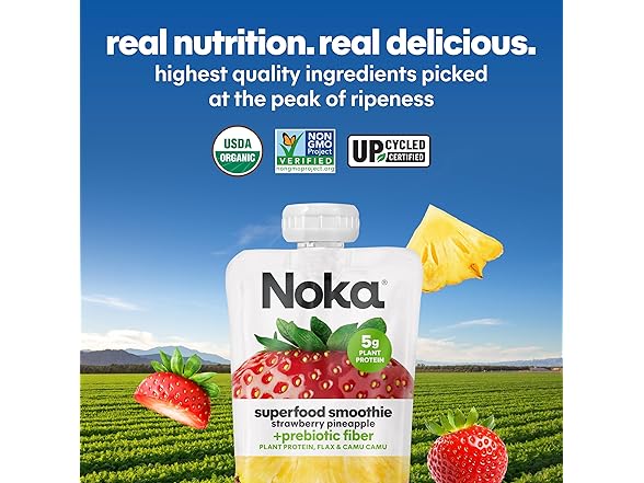6CT Noka Superfood Fruit Smoothie Pouches