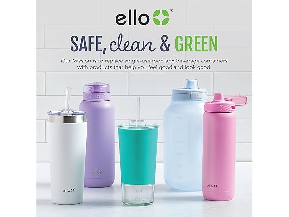Ello Cooper Bottle, 32 oz, Sage