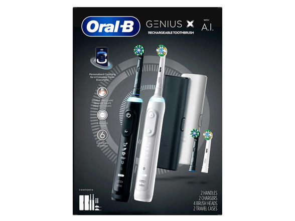 Oral-B Genius X Rechargeable Electric Toothbrush, 2 Pack