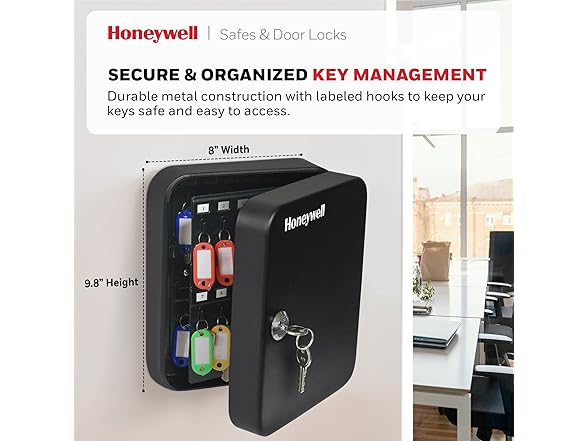 Honeywell - 48 Hooks Small Key Box for Office or Home
