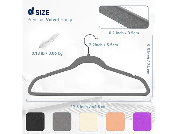 Premium Velvet Hangers 60 Pack