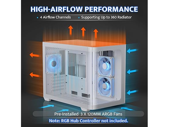 darkFlash Micro-ATX Gaming PC Case