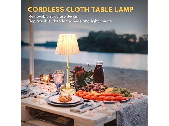 Leroxo Cordless Metal Table Lamp