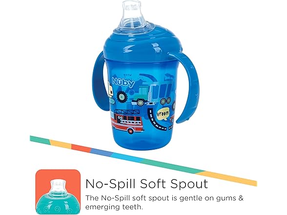 Nuby No-Spill Two Handle Baby’s First Soft Spout Cup