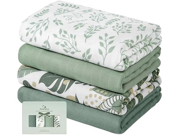 Yoofoss Muslin Swaddle Blankets