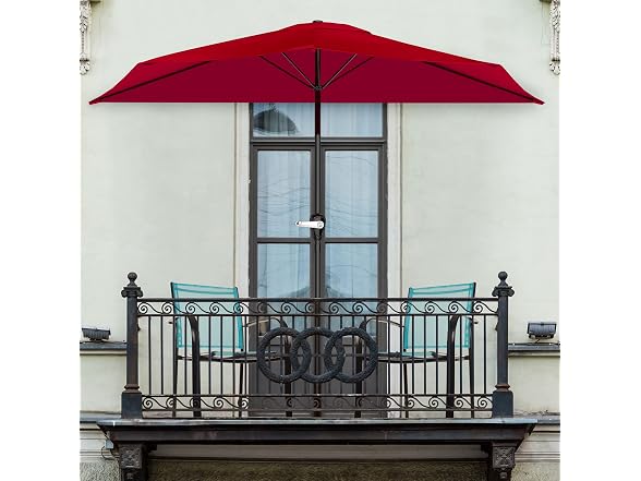 Half Umbrella Outdoor Patio Shade - 9ft