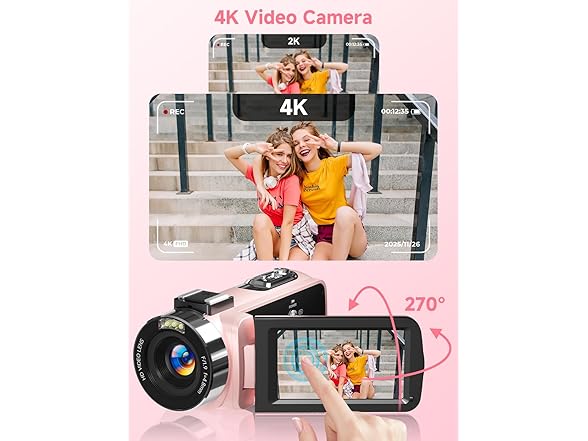 Gtonster 4K Video Camera Camcorder