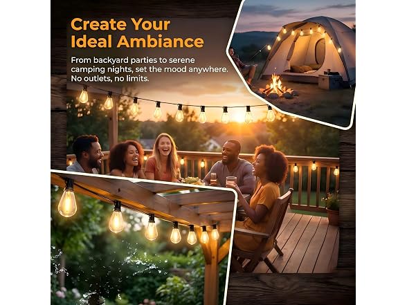 smareal 120FT Outdoor String Lights