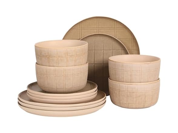 Gisbon Elite Butterwick 12 Piece Plates and Bowls Set