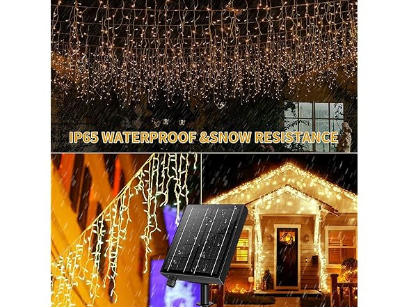 Ryblgled 65Ft 506 LED Icicle Christmas Lights
