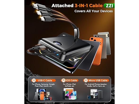 ZZI 60000mAh Portable Charger Power Bank