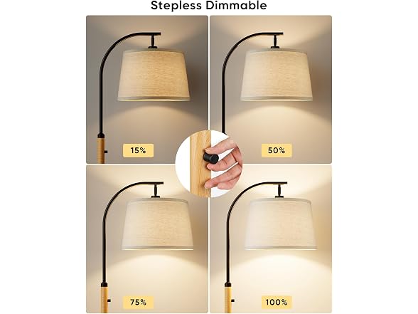 PARTPHONER Dimmable Floor Lamp Natural