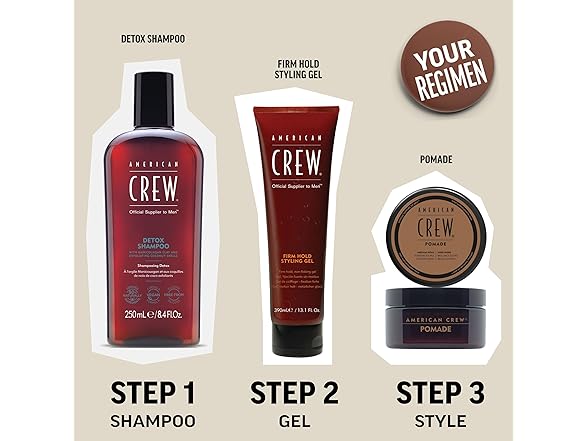 3Pk American Crew Men's Hair Spray