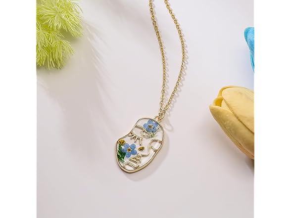AMEJEW Forget Me Not Necklace