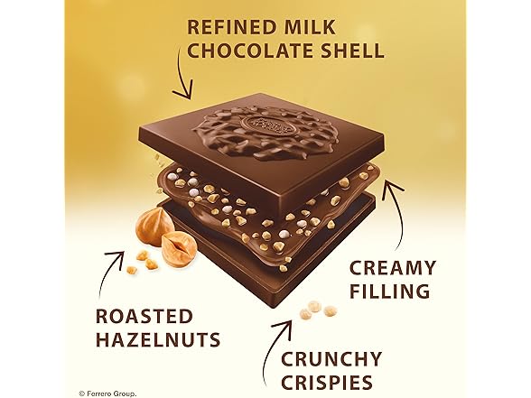 Ferrero Rocher Milk Hazelnut Squares 22oz