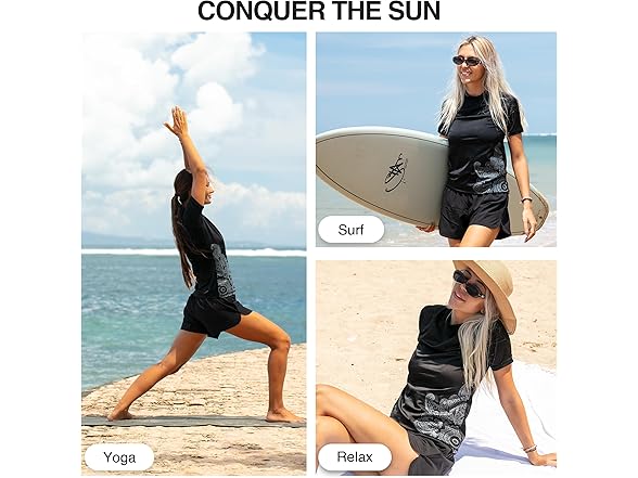 Kanu Surf Women's Lanai Black Rashguard (M)
