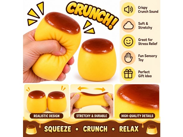 Pudding Cup Crunch Squishy 2Pk