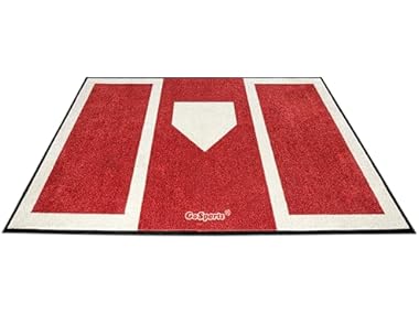 $59.99, Was $129.99, 53% Off! GoSports Hitting Mat Batting Stance 6x4 ft dealfomo