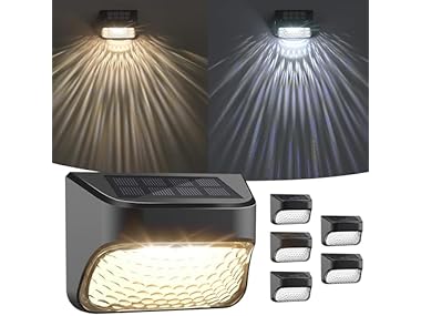 $16.99, Was $29.99, 43% Off! KIALUSH Black Solar Step Lights 6 Pack dealfomo