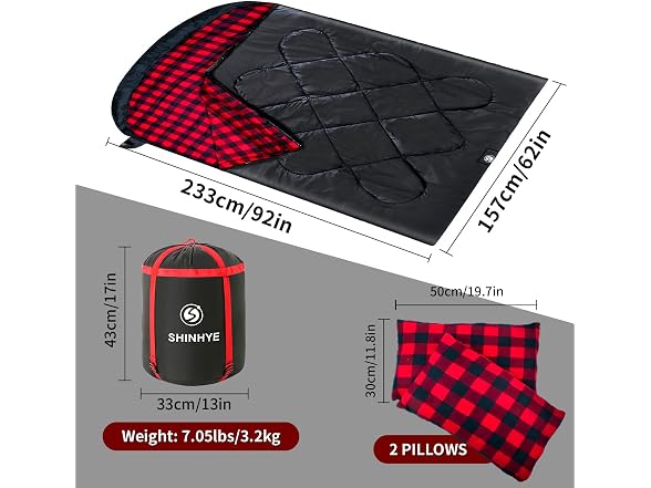 ShinHye Double Sleeping Bag Pillows