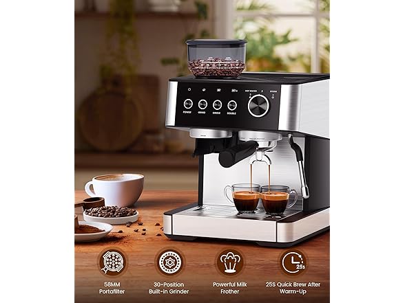 COWSAR Commercial Espresso Machine 15 Bar