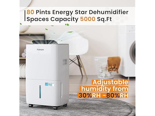 Fehom 80 Pints Dehumidifier Energy Star - Gallery 2