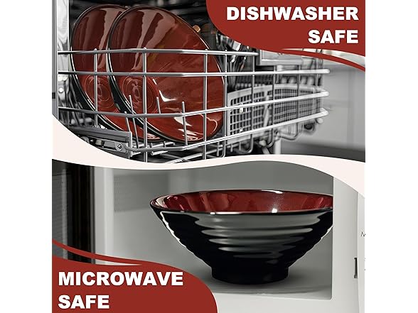 mangmong 8-Inch Ceramic Ramen Bowl Set