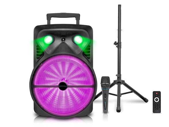 15” Rechargeable DJ Speaker Package