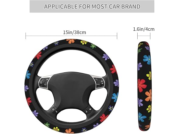 Harooni Flower Steering Wheel Cover 15 Steerin