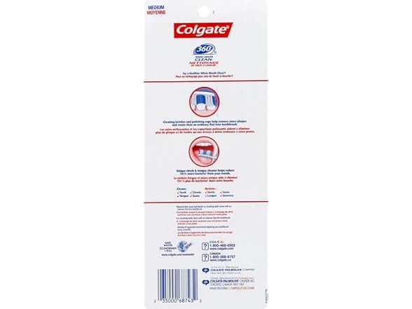 Colgate 360 Toothbrush Medium 4pk