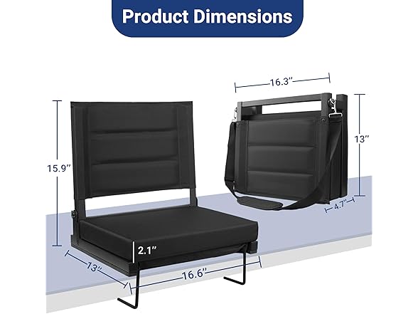 Stadium Seats for Bleachers with Back Support