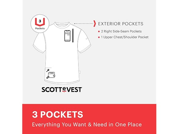 SCOTTeVEST Men (L) Short Sleeve T-Shirt
