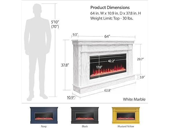 Waverly Mantel w/Electric Fireplace