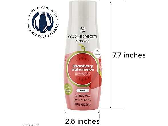 SodaStream 1024267011 Pack of 4 Zero Strawberry Watermelon