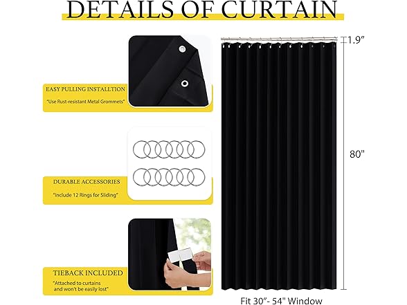 NICETOWN Room Divider Curtain