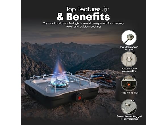 GasOne Single Propane Burner Camp Stove