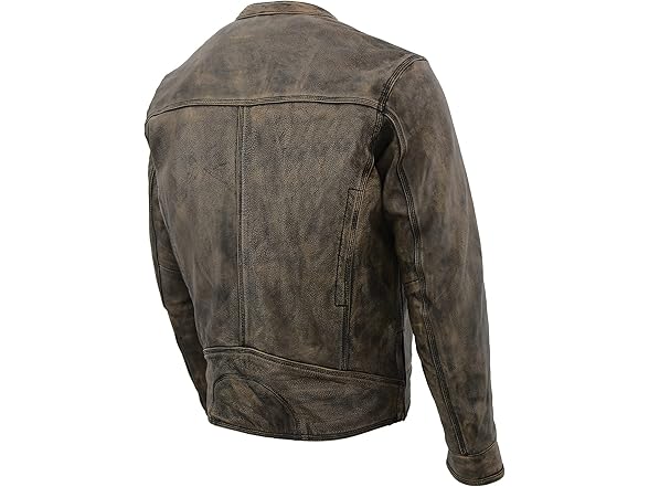 Milwaukee Leather Men's Distressed Brown Leather Scoot