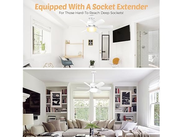 Ceiling Fan with Lights and Remote Control