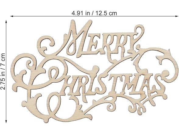 Tofficu 40pcs Merry Christmas Wooden