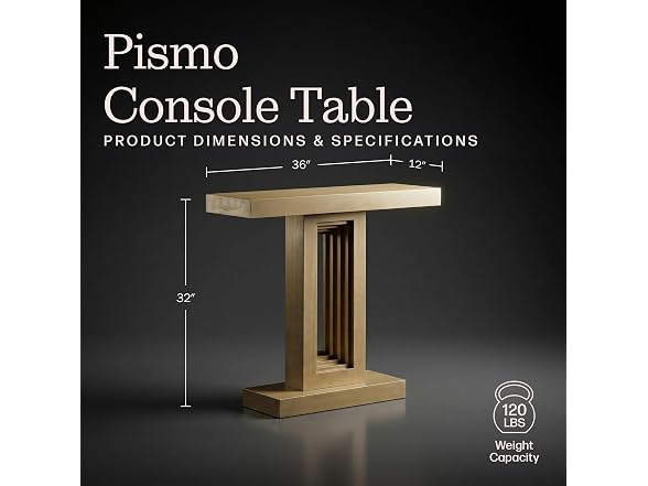 Alaterre Pismo Console Table Light Oak