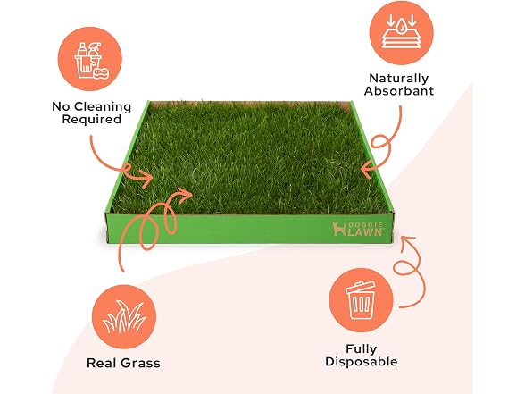 DoggieLawn Real Grass Puppy Pee Pads- 24 x 16