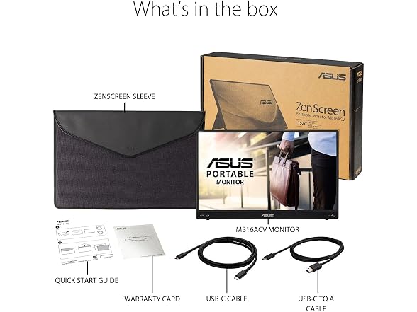 ASUS ZenScreen MB16ACV 15.6 Portable Monitor