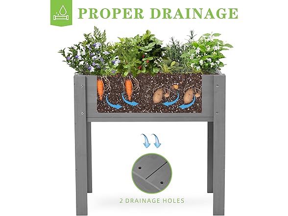 SoliWood BC075525010165 Raised Garden Bed with Legs (Open Box)